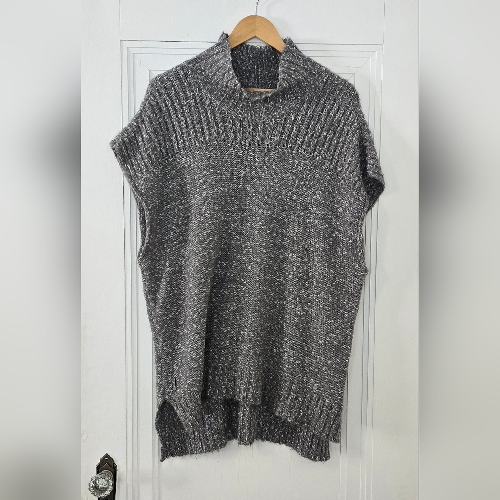 LOLE Gray Cotton Mohair Blend Tunic Long Sleeveless Sweater Size L, EUC
